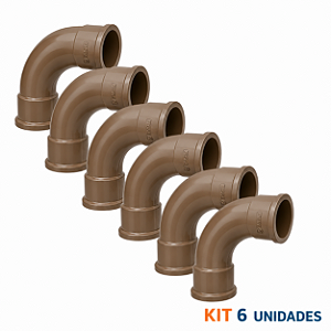 Kit com 6 Curvas 90° Soldáveis 20mm TIGRE