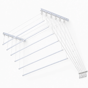 Varal Teto/Parede Prático Aço Branco 1,4m SECALUX