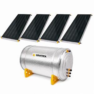 Aquecedor Solar 800L com 4 Coletores de 2m² SOLETROL
