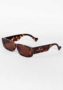 Óculos de sol loveboard retangular tartaruga