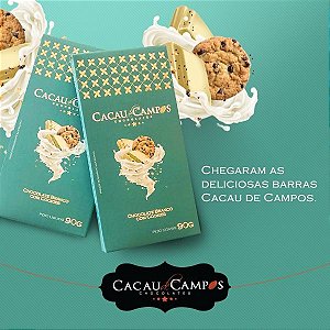 Barra 90g Chocolate branco com cookies