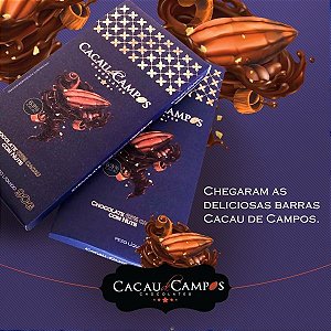 Barra 90g Chocolate 63% cacau com nuts
