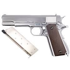 Pistola Airsoft 1911 WE GBB Mate Chrome 6mm - Full Metal