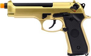 Pistola Airsoft M92 WE Gold GBB 6mm - Full Metal