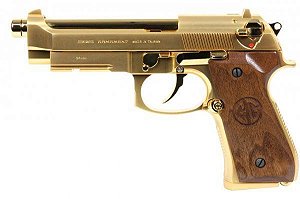 Pistola Airsoft M92 Gold GP2 G&G GBB 6mm - Full Metal