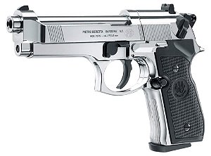 Pistola Airgun Beretta M92 FS Chrome Pellet Umarex Co2 4,5mm - Full Metal