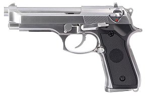 Pistola Airgun M92 Silver WE  Co2 4,5mm - Full Metal