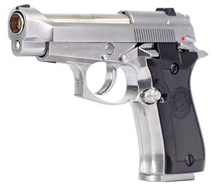 Pistola Airsoft M92 Mini Silver WE GBB 6mm - Full Metal