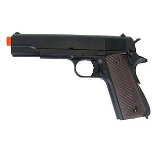 Pistola Airsoft 1911 Black KJW GBB 6mm