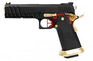 Pistola Airsoft Hi-capa AW-HX2002 Black GBB 6mm - Full Metal