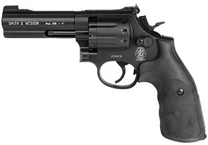 Revólver Airgun .357 Smith & Wesson 586 4" Black Pellet Co2 4,5mm