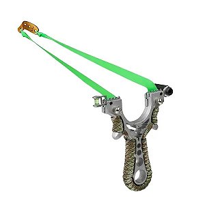 Atiradeira Estilingue de Metal com Mira Laser Rossi