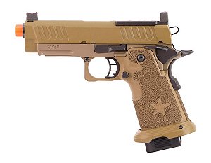 Pistola Airsoft 2011 Hi-Capa Staccato C2 Army Armament Desert GBB 6mm