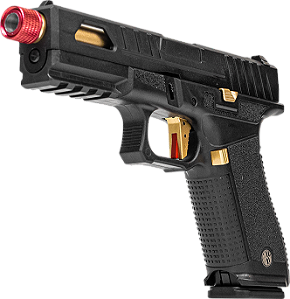 Pistola Airsoft Glock R17 Custom Gold Rossi GBB 6mm