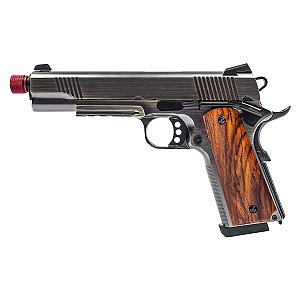 Pistola Airsoft 1911 Silver Rossi GBB 6mm - Full Metal