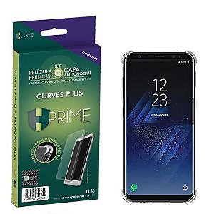 Pelicula HPrime Galaxy S8 Tela 5.8 Curves Plus + Capa TPU Transparente
