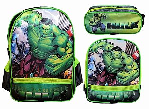 KIT MOCHILA INFANTIL HULK