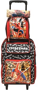 MOCHILA DE CARRINHO+LANCHEIRA+ ESTOJO  SPIDER MAN - KIT18806