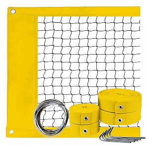 Kit Rede Beach Tennis 8,20 x 1,00 Start + Cabo de Aço + Faixa Demarcação 8x16 CBR