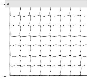 Rede de Vôlei 9,50 M - 1 Faixa