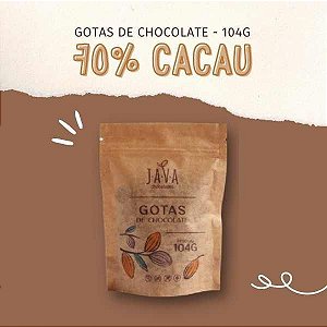 GOTAS de chocolate 70% CACAU - 104 g