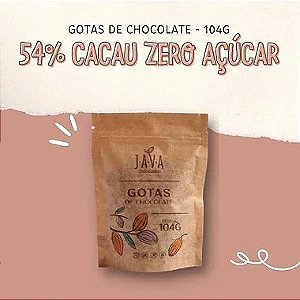 GOTAS de chocolate zero açúcar 54% CACAU - 104 g