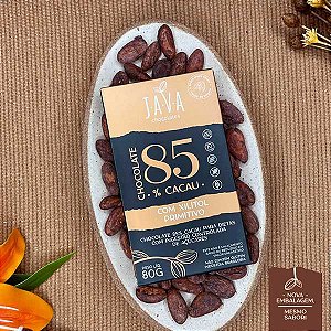 Chocolate 85% Cacau com XILITOL Primitivo – 80g – Unidade ou display