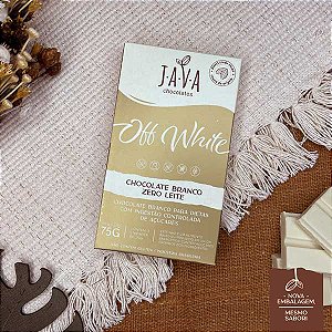 Chocolate Branco Vegano Zero Açúcar Offwhite – 75g - Escolha caixa com 6 ou 10 un