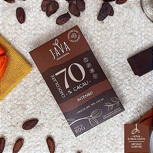 Chocolate70% cacau Intenso – 80g – Unidade ou Display