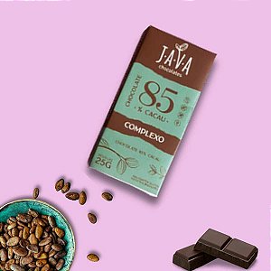 Chocolate  85% cacau Orgânico com açúcar demerara - Display com 5 ou 10  tabletes de 25g