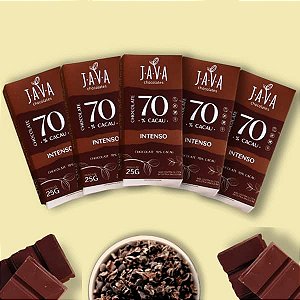 Chocolate 70% cacau Intenso - Display com 5 ou 10 tabletes de 20g - NOVO PESO