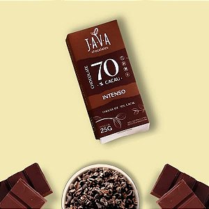 Chocolate 70% cacau Intenso - Display com 5 ou 10  tabletes de 25g