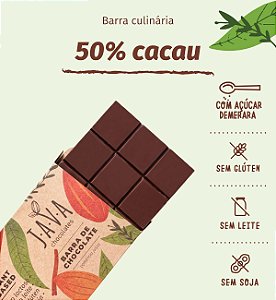 Barra de chocolate 50% cacau - Apenas 5kg