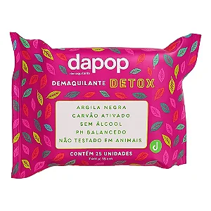 Lenço Demaquilante Detox Dapop