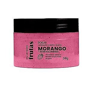 Esfoliante Corpo e Rosto Morango Poran 240g