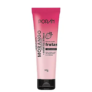 Hidratante Corporal Morango Ácido Hialuronico Poran 145g