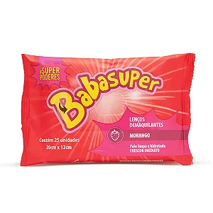 Lenço Demaquilante Super Poderes Babasuper - Morango
