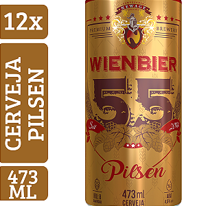 Cerveja Wienbier 55 Pilsen de 473ML - 12 unidades