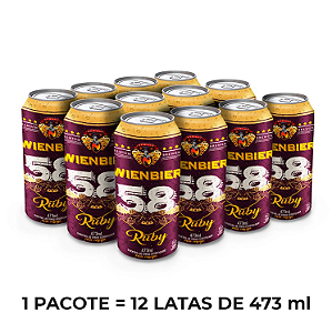 Cerveja Wienbier 58 Vinho 473ml - 12 unidades