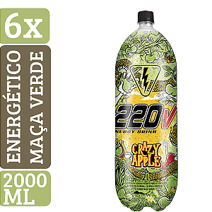 Energético 220v Crazy Apple 2L - 6 unidades + Brinde exclusivo