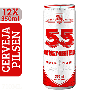 Cerveja Wienbier 55 Pilsen 350ml - 12 unidades