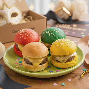 Sanduíches Coloridos - Cheeseburger - Carnaval