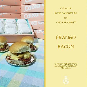 Kit Caixa Sanduíche - Mini Frango Bacon (15 unidades)