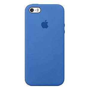 Case Capinha Azul Royal para iPhone 5/5s/5c e SE 1 GERAÇÃO de Silicone - BTJKVVPEU