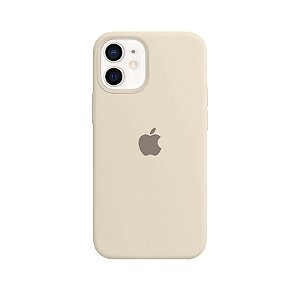 Case Capinha Branco Off-White para iPhone 12 Mini de Silicone - W7HC6Z6YY