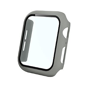 Bumper Case Com Película Cinza para Apple Watch Series (1/2/3/4/5/6/SE) de Silicone - OEE0BFUU5