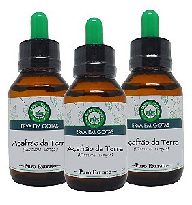 3 Extratos de Açafrão da Terra / Cúrcuma - 60ml