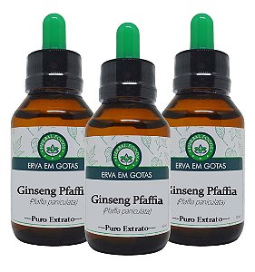 3 Extratos de Ginseng Pfáffia - 60ml
