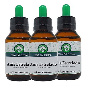 3 Extratos de Anis Estrelado –  60ml (Tintura Mãe)