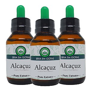 3 Extratos Alcaçuz – 60ml (Tintura Mãe)